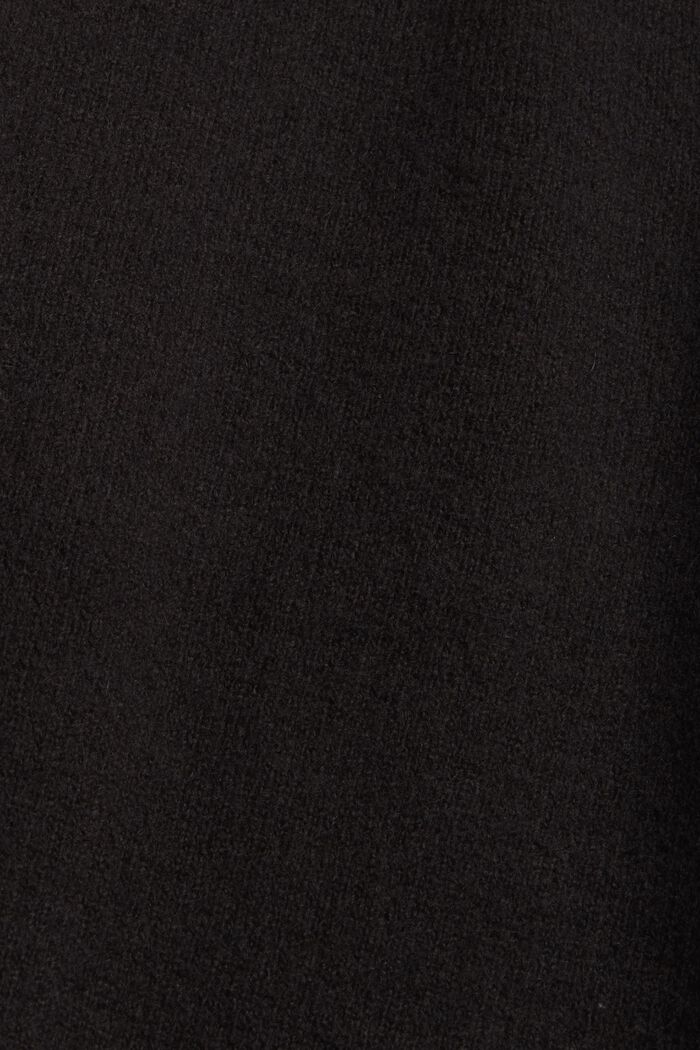 Mit Wolle: offener Cardigan in Longform, BLACK, detail image number 4