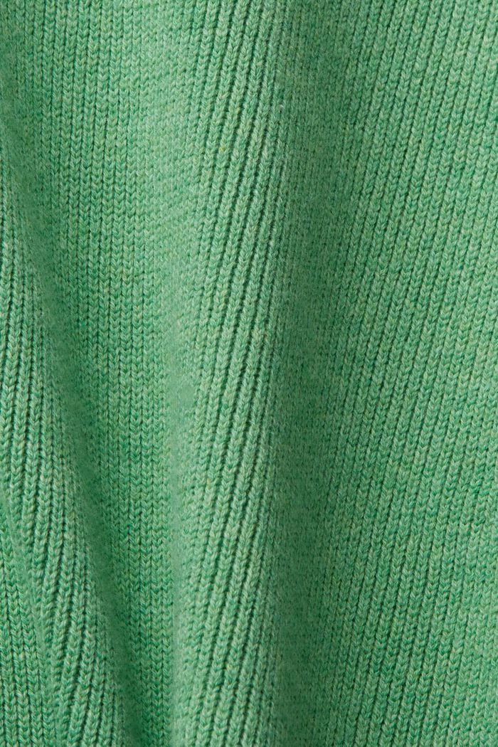 Pullover mit V-Ausschnitt, nachhaltige Baumwolle, GREEN, detail image number 4