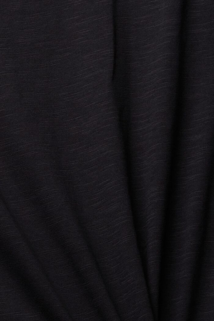T-Shirt mit V-Ausschnitt, BLACK, detail image number 1