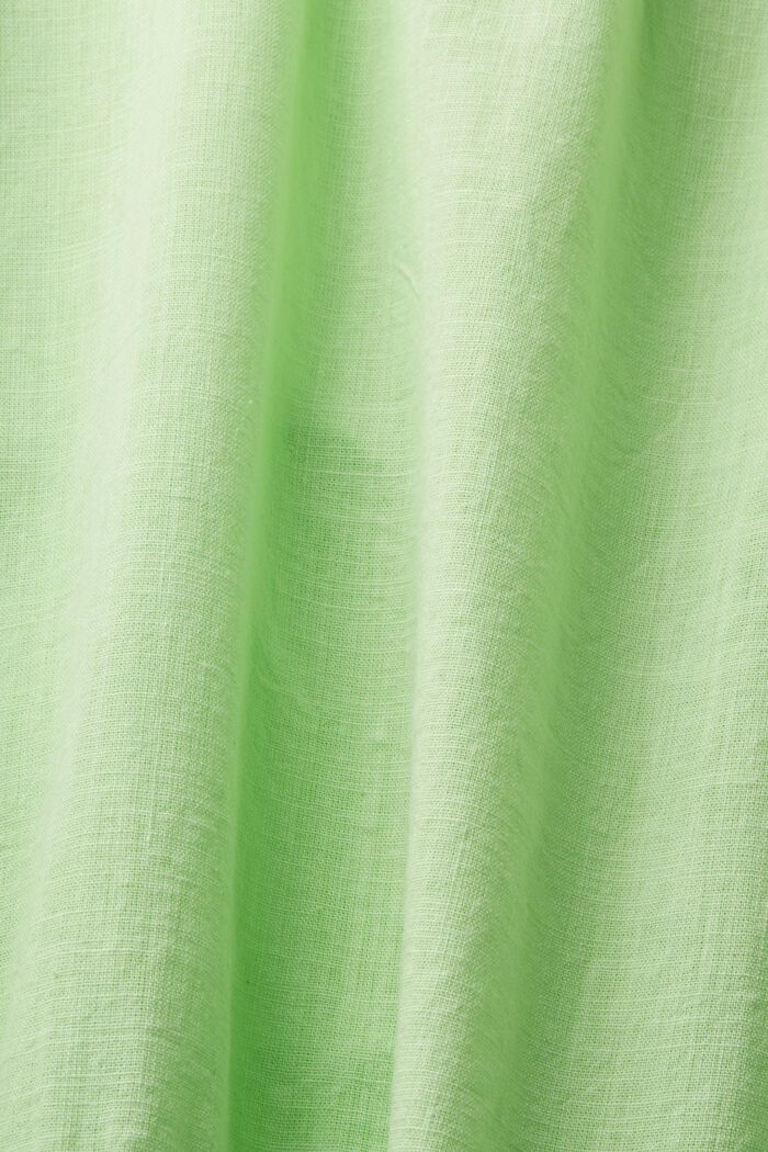 Bluse aus nachhaltiger Baumwolle mit kurzen Ärmeln, CITRUS GREEN, detail image number 5