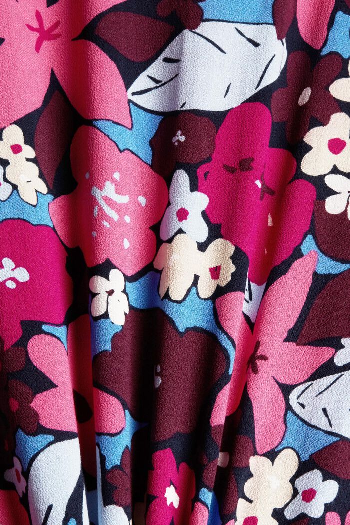 Blusenkleid mit Blumen-Print, LENZING™ ECOVERO™, NAVY, detail image number 4