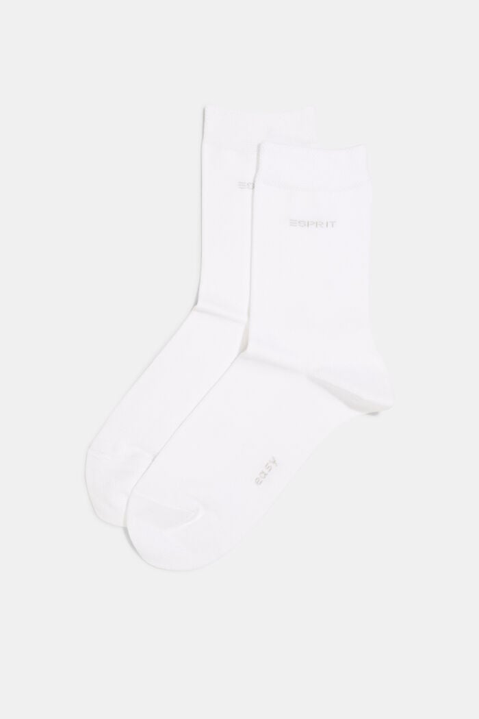2er-Pack Socken aus Bio-Baumwoll-Mix, WHITE, detail image number 0