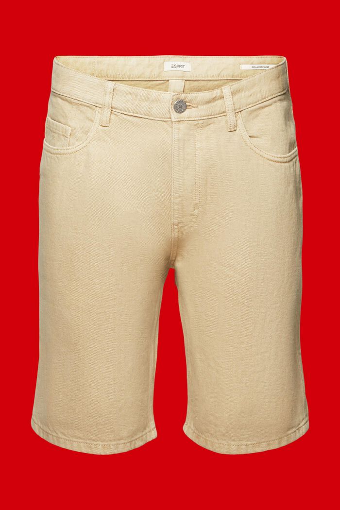 Shorts aus Coloured Denim, SAND, detail image number 7