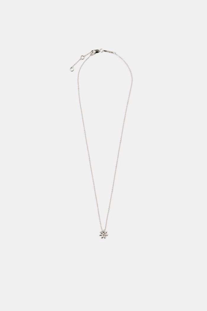 Halskette mit Gänseblümchen-Anhänger, SILVER, detail image number 0