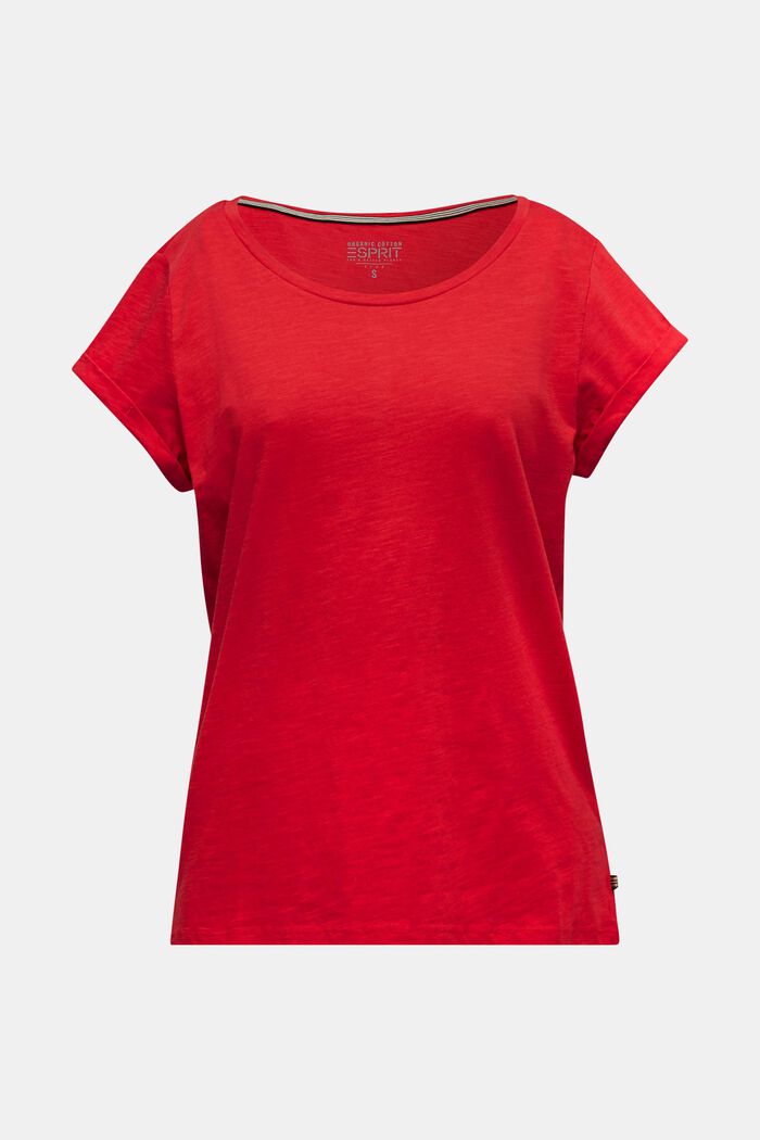 Luftiges Slub-Shirt,100% Baumwolle, DARK RED, detail image number 0