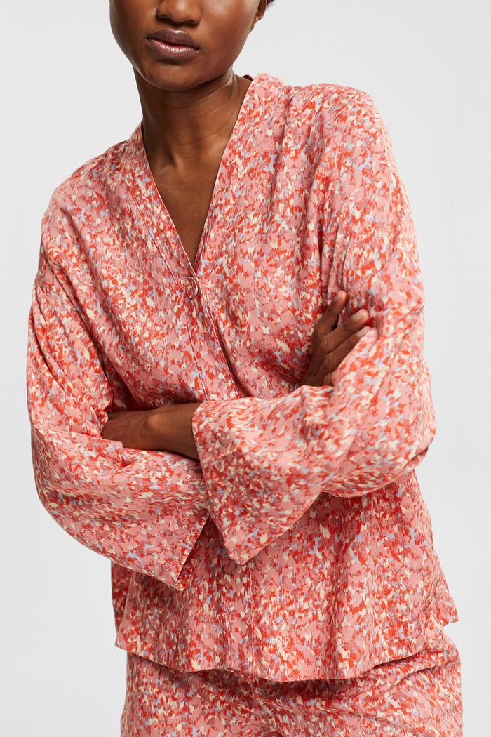 Pyjama mit Pünktchenmuster, LENZING™ ECOVERO™, TERRACOTTA, detail image number 2