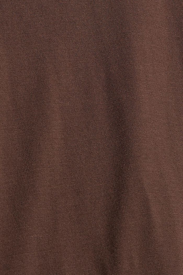 Feinstrick-Pullover, LENZING™ ECOVERO™, DARK BROWN, detail image number 4