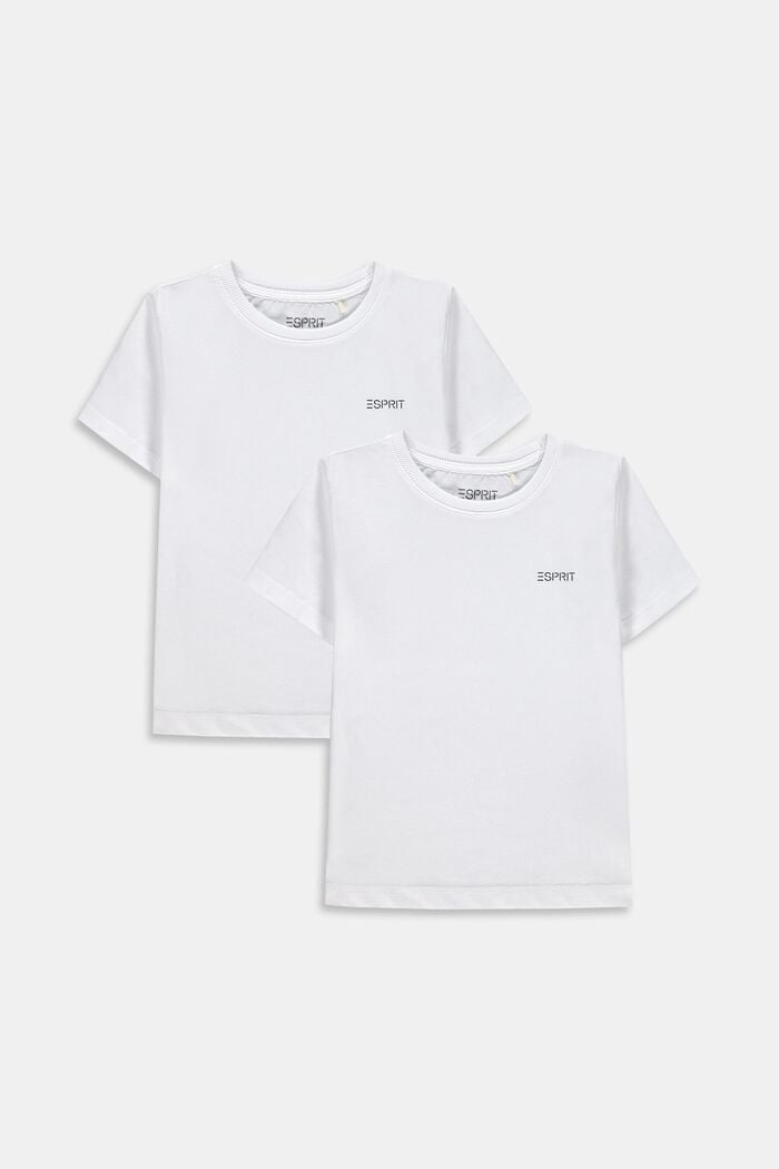 2er-Pack T-Shirts aus 100% Baumwolle, WHITE, overview