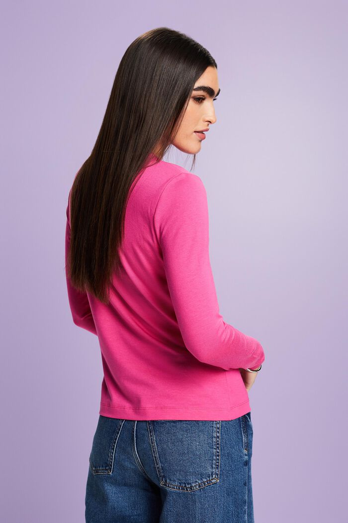 Jersey-Longsleeve, PINK FUCHSIA, detail image number 3