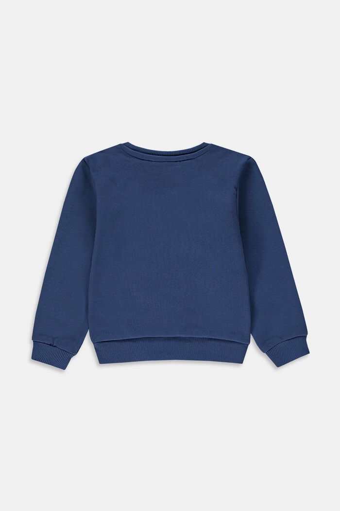 Baumwoll-Sweatshirt mit Deko-Quadrat auf der Brust, BLUE, detail image number 1