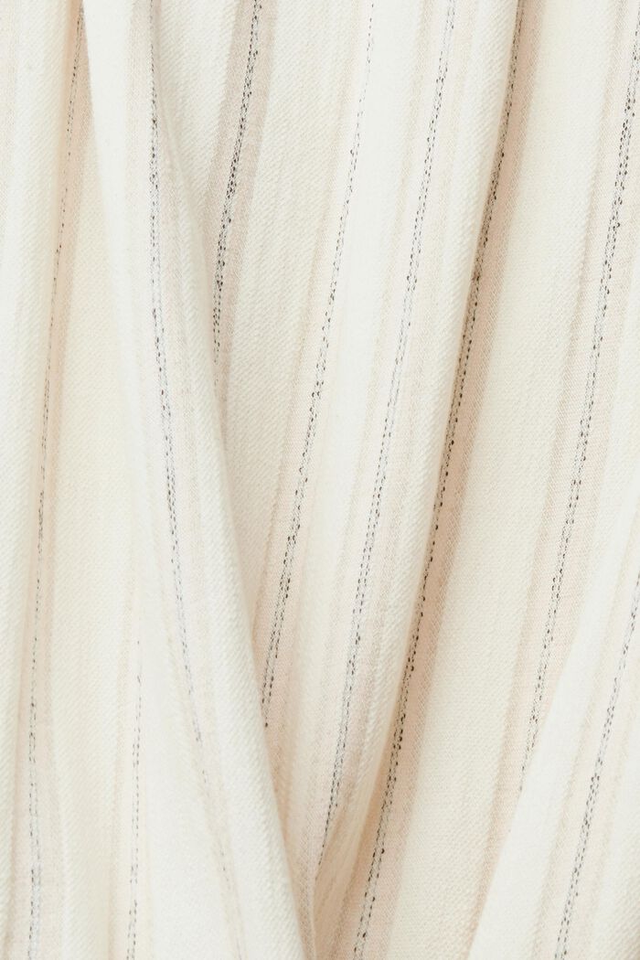 Midikleid mit Webstreifen aus Baumwoll-Mix, OFF WHITE, detail image number 4