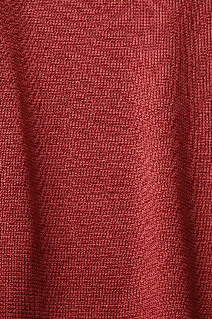 Pulloverkleid aus Baumwolle, TERRACOTTA, detail image number 5