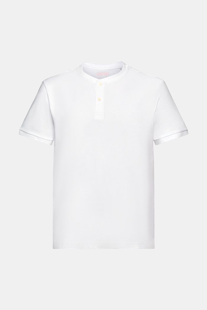 Henley-T-Shirt aus Jersey, WHITE, detail image number 6