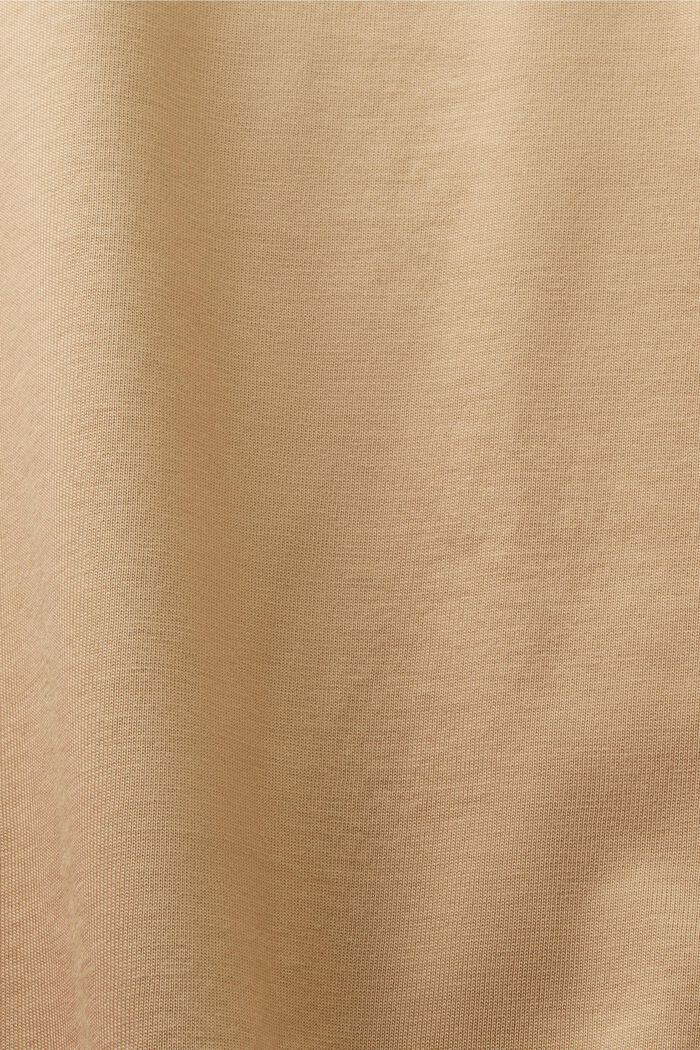 Unisex-T-Shirt aus Pima-Baumwolle mit Print, BEIGE, detail image number 5