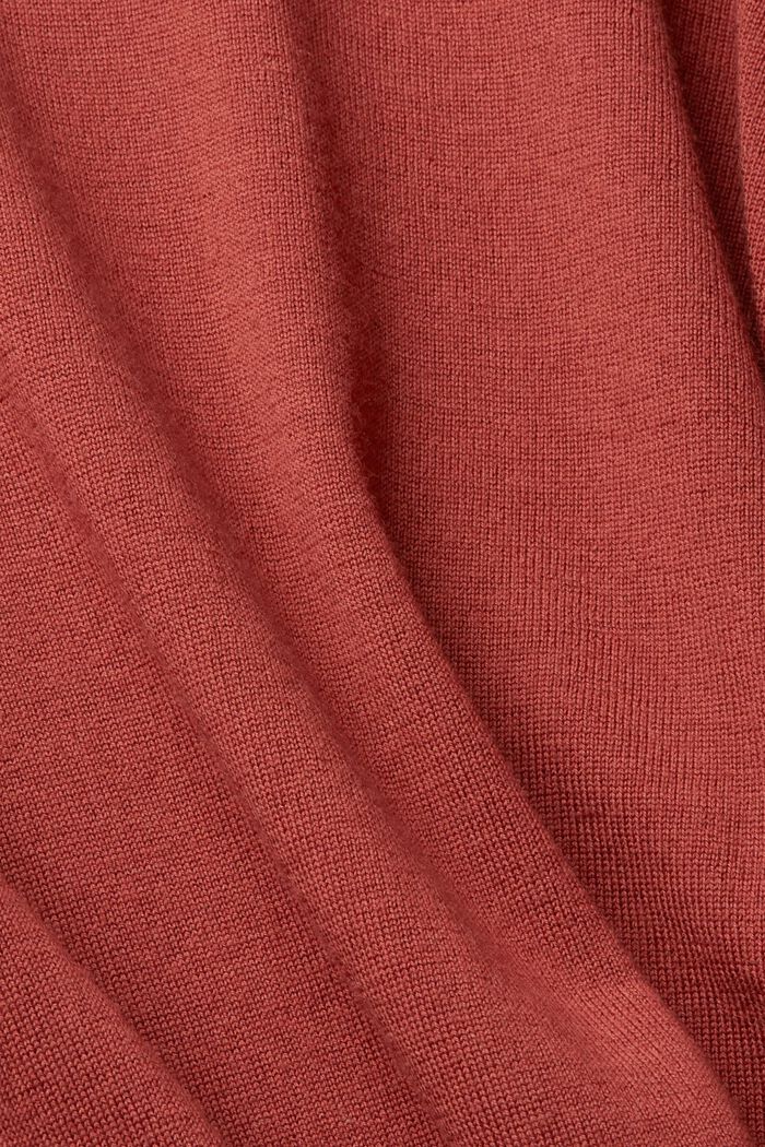 Strickpullover aus Wolle, TERRACOTTA, detail image number 1