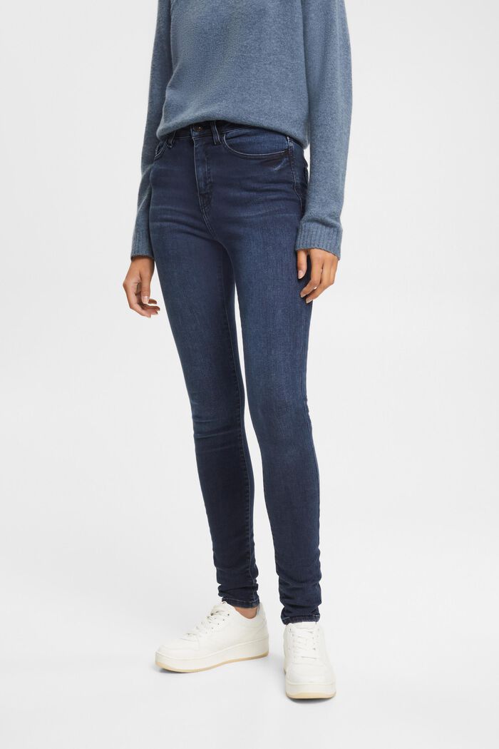 Stretchige High-Rise-Jeans im Skinny Fit, BLUE BLACK, detail image number 0