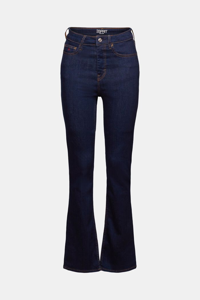 Bootcut Jeans mit hohem Bund, BLUE RINSE, detail image number 6