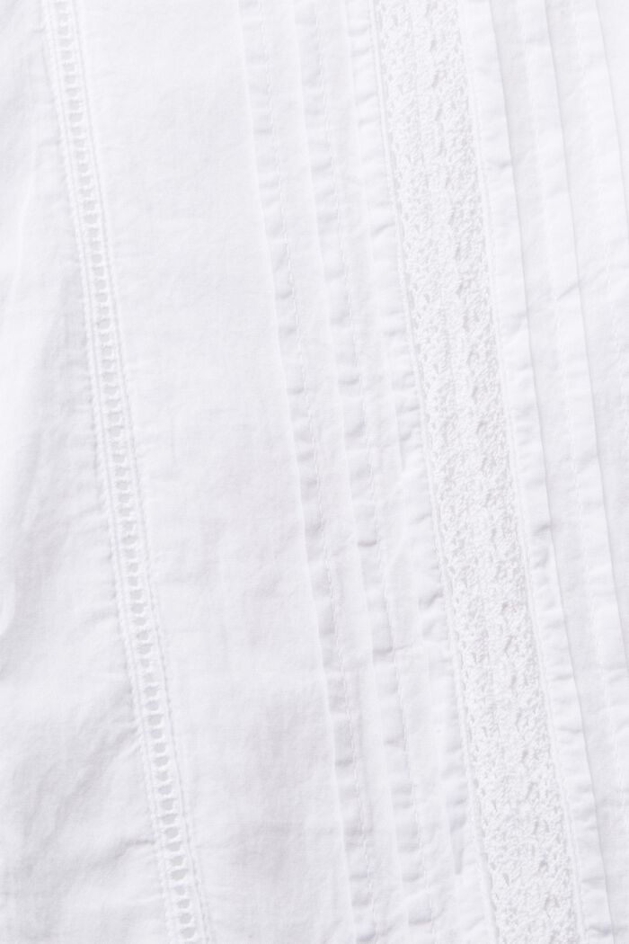 Kleid mit Lochspitze und Stickerei, WHITE, detail image number 4