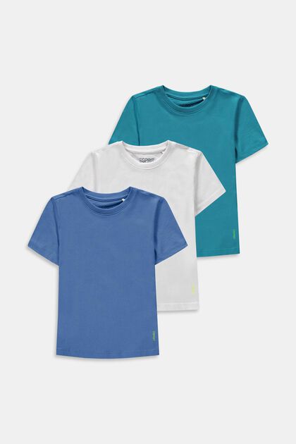 3er-Pack Baumwoll-T-Shirts, LIGHT BLUE, overview