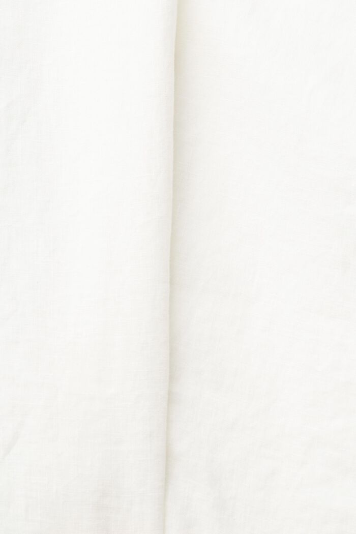 Leinen-Bluse mit Blumen-Stickerei, OFF WHITE, detail image number 4