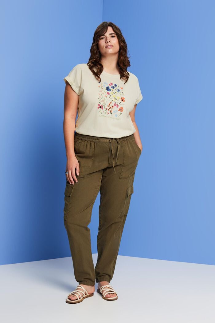 CURVY T-Shirt mit Print vorne, 100 % Baumwolle, ICE, detail image number 4