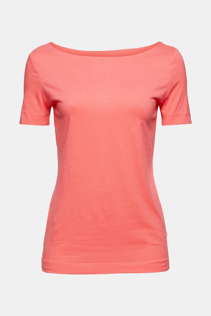 T-Shirt aus Jersey, CORAL RED, overview