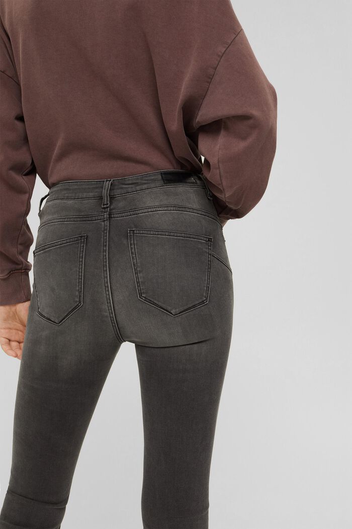 Shaping-Jeans mit hohem Bund, GREY DARK WASHED, detail image number 5