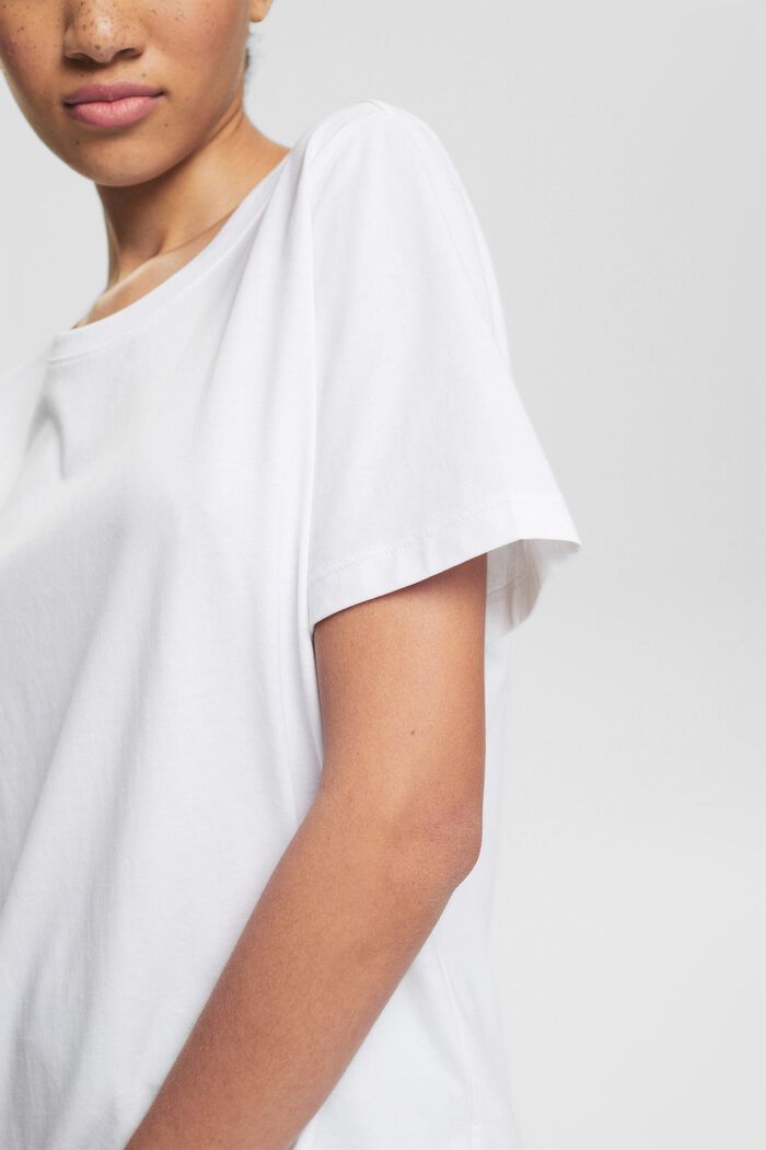 Basic-Shirt aus 100% Organic Cotton, WHITE, detail image number 2