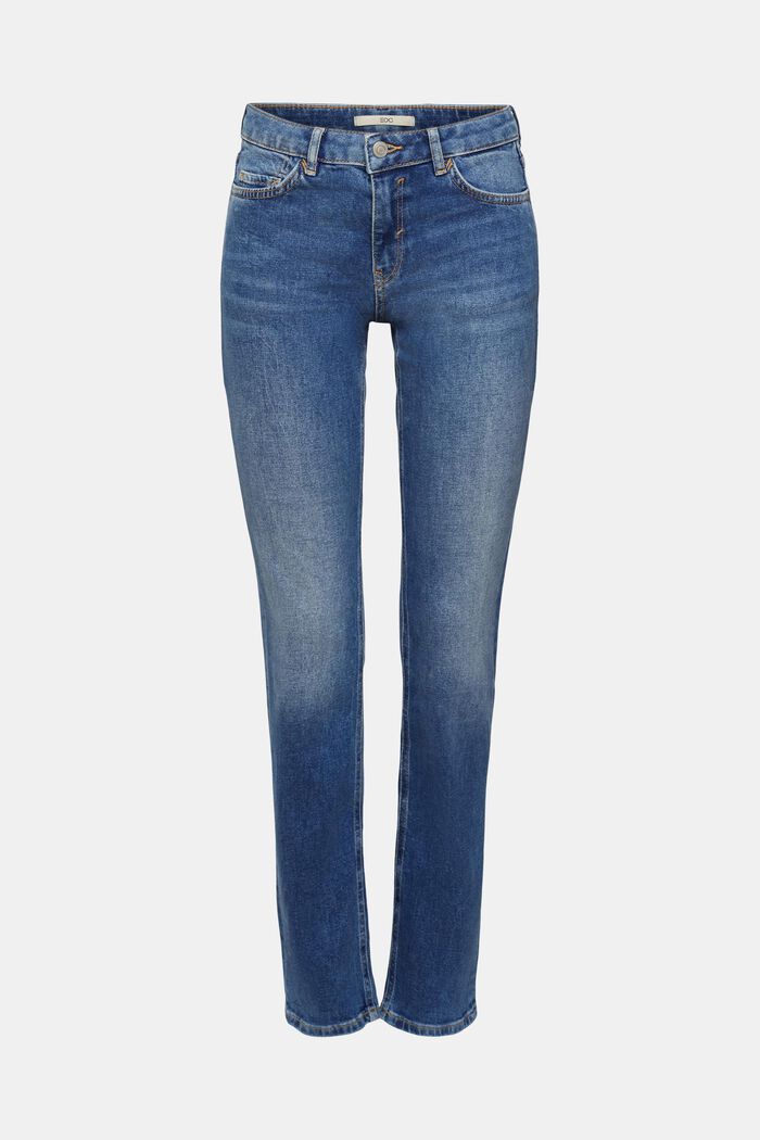 Straight Leg Jeans, BLUE DARK WASHED, detail image number 6