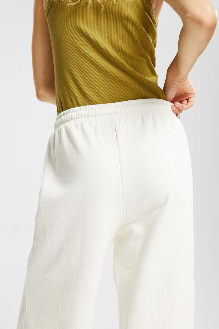 Mid-Rise-Sweatpants mit weitem Bein, OFF WHITE, detail image number 4