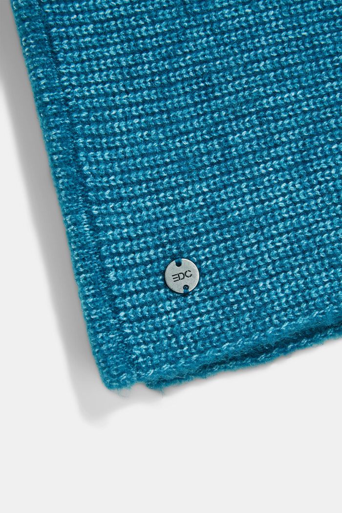 Loop-Schal aus Strick, TEAL BLUE, detail image number 1