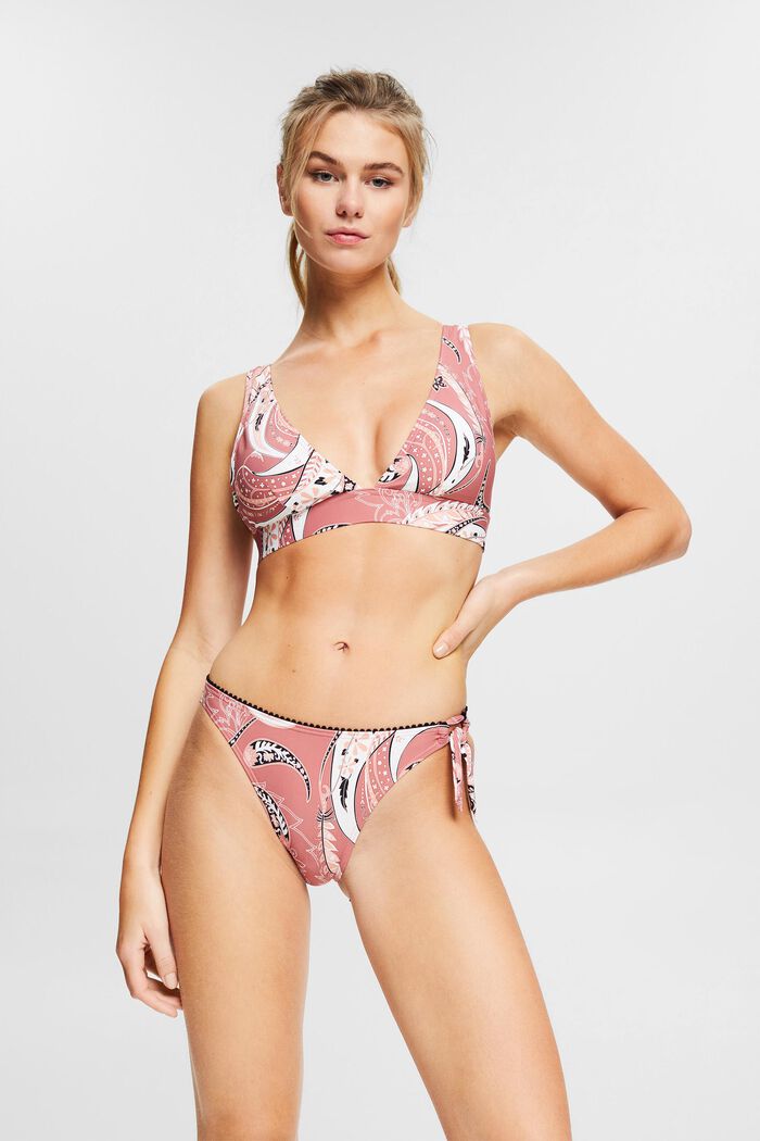 Recycelt: Bikini-Slip mit Paisley-Print, BLUSH, detail image number 0