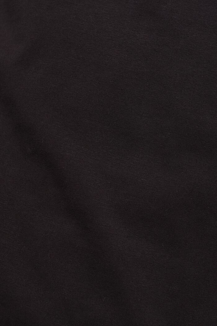 Jersey-Shirt mit Stickerei, BLACK, detail image number 1