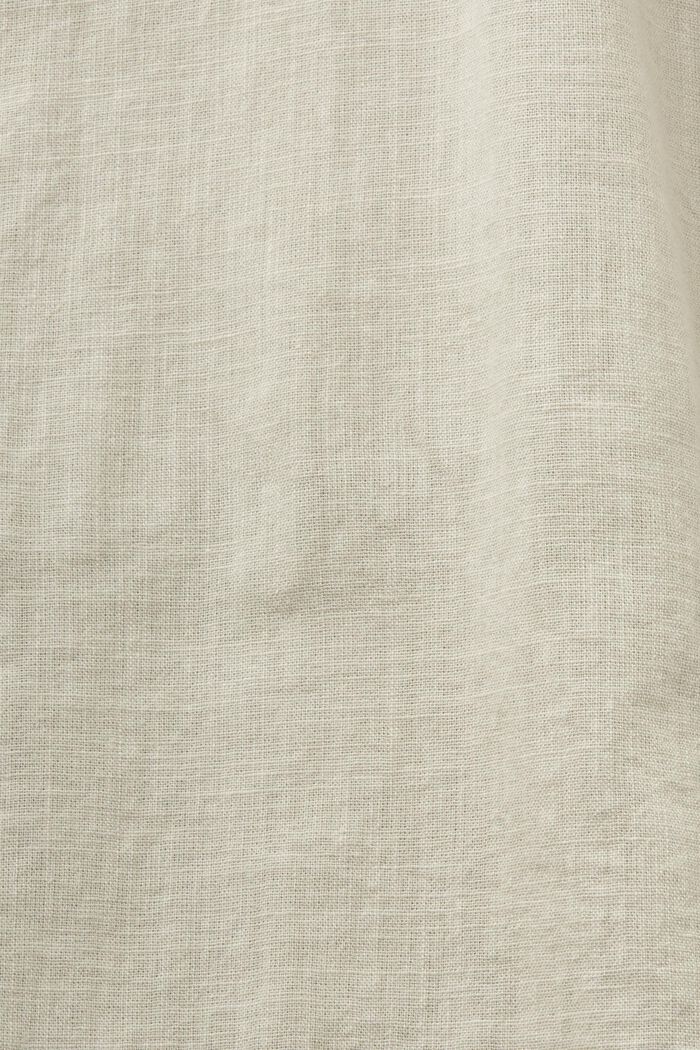 Bluse aus nachhaltiger Baumwolle mit kurzen Ärmeln, DUSTY GREEN, detail image number 4