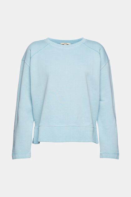 Sweatshirt aus reiner Baumwolle, GREY BLUE, overview