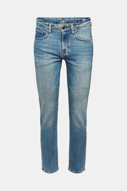 Slim Jeans im Stonewashed Look, aus Organic Cotton