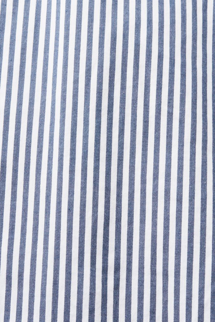 Gestreiftes Hemd aus Baumwoll-Popeline, GREY BLUE, detail image number 5