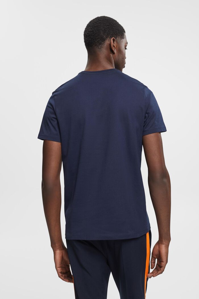 Pima-Baumwoll-T-Shirt im Slim Fit, NAVY, detail image number 3