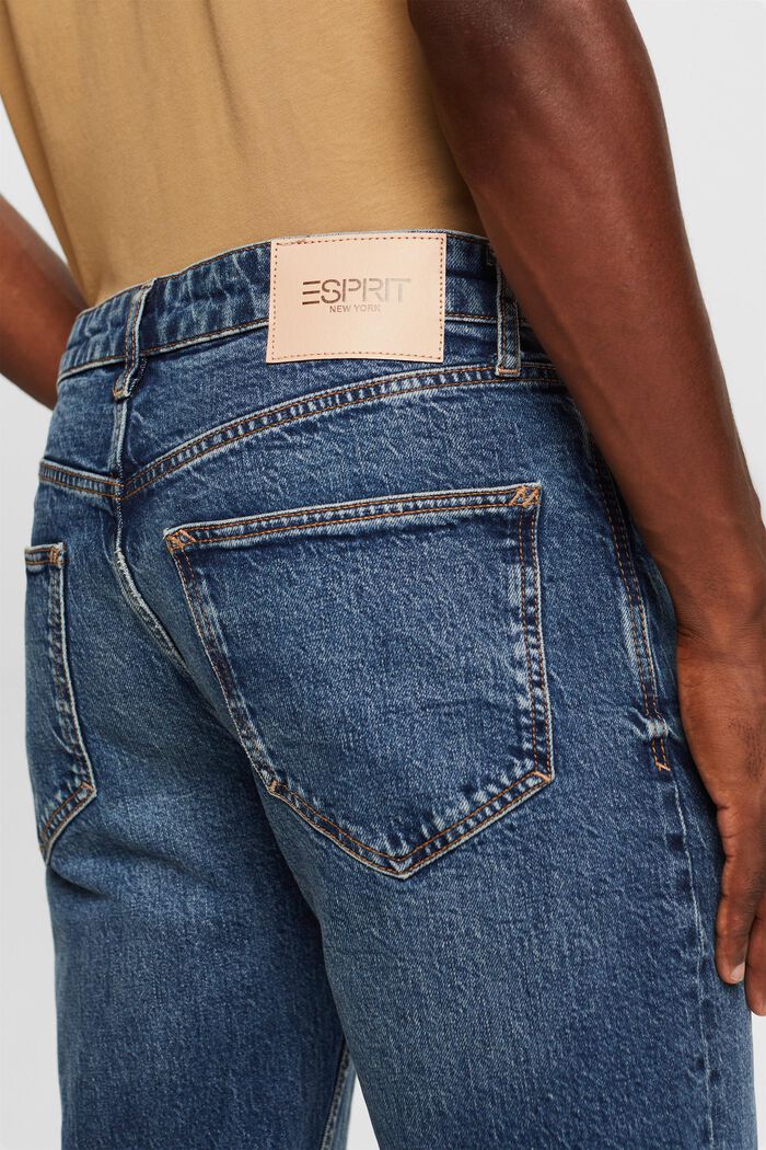 Gerade Jeans mit mittelhohem Bund, BLUE DARK WASHED, detail image number 3