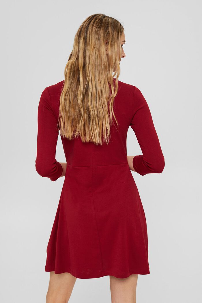 Jerseykleid aus 100% Organic Cotton, DARK RED, detail image number 2