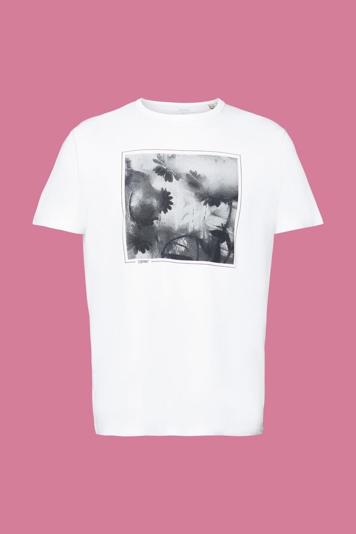 T-Shirt aus nachhaltiger Baumwolle mit Print, WHITE, detail image number 6