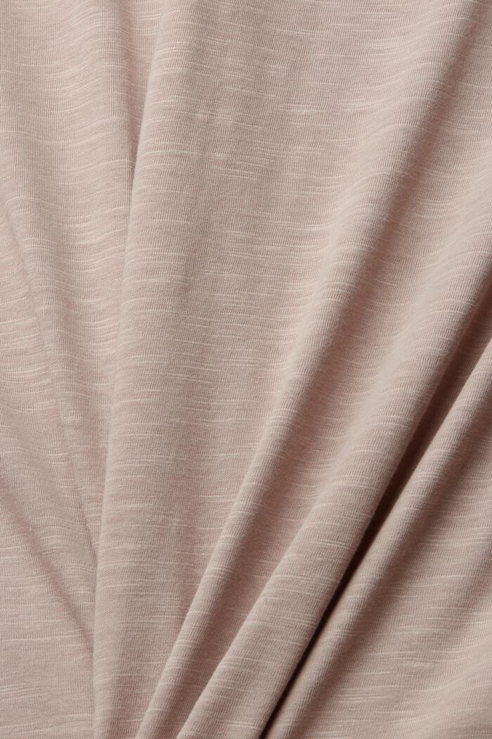 T-Shirt im Material-Mix-Look, LIGHT TAUPE, detail image number 5