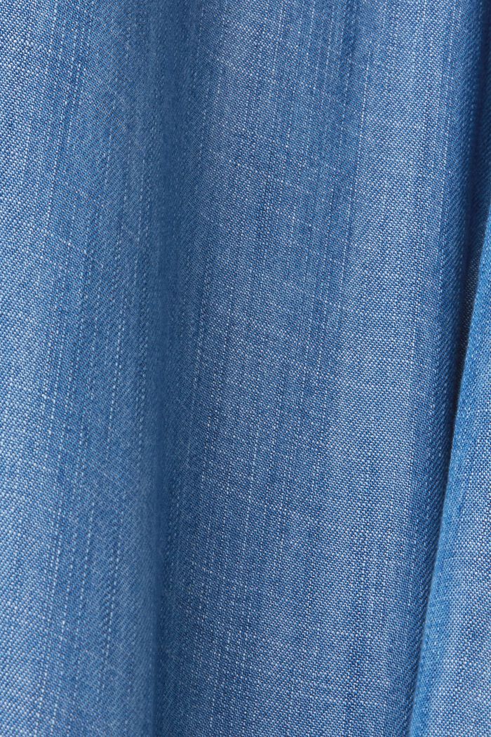 Denim-Shirtkleid mit abnehmbarem Bindegürtel, BLUE MEDIUM WASHED, detail image number 4