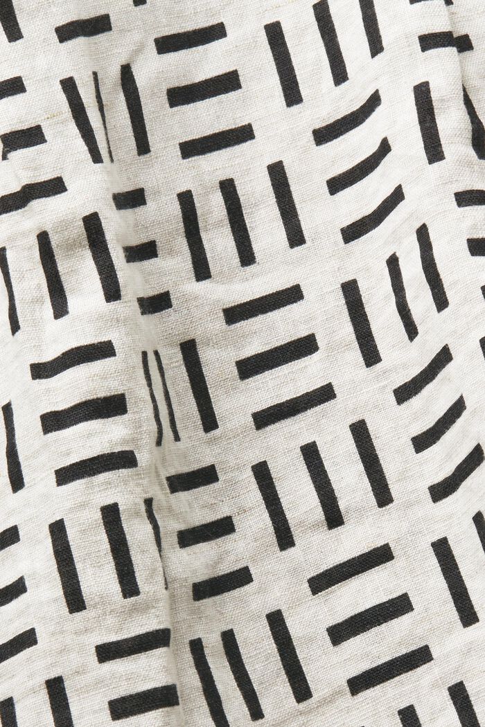 Button-Up-Hemd aus Leinen mit Print, WHITE, detail image number 4
