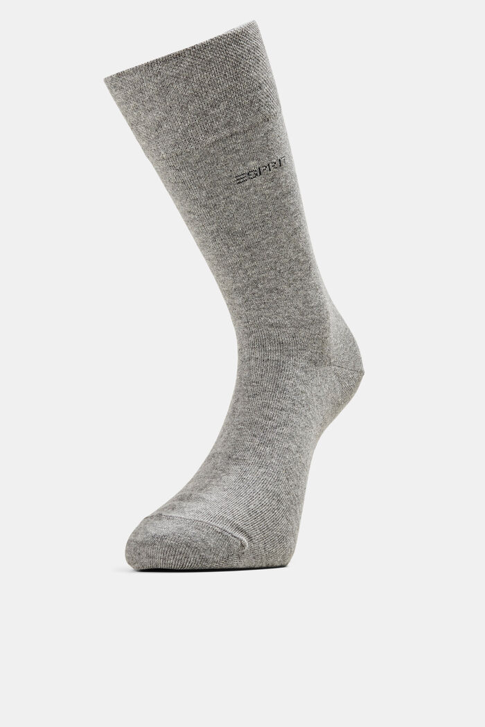 2er-Set Socken aus Mix mit Bio-Baumwolle, LIGHT GREY MELANGE, detail image number 0