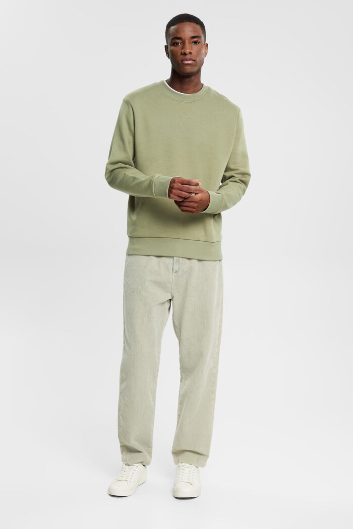 Recycelt: unifarbenes Sweatshirt, LIGHT KHAKI, detail image number 4