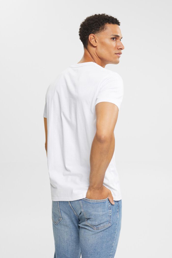 Jersey-T-Shirt mit Brusttasche, WHITE, detail image number 5