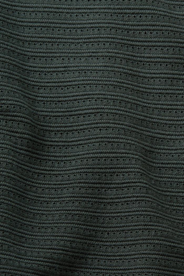 Streifenpullover im Strickmix, DARK TEAL GREEN, detail image number 5