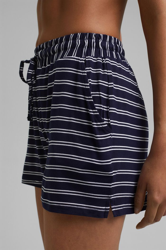 Jersey-Shorts aus LENZING™ ECOVERO™, NAVY, detail image number 4
