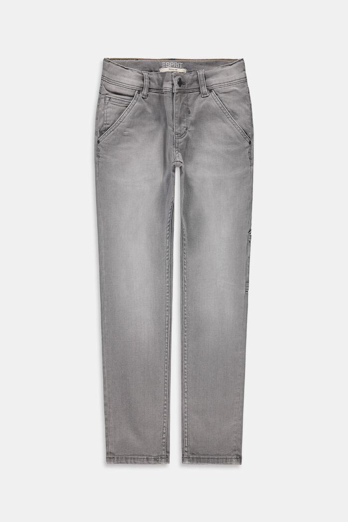 Jeans im Worker-Stil mit Verstellbund